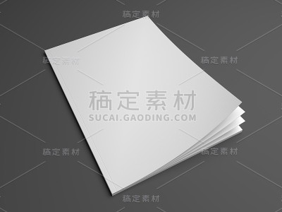 杂志或宣传册3D插图模型