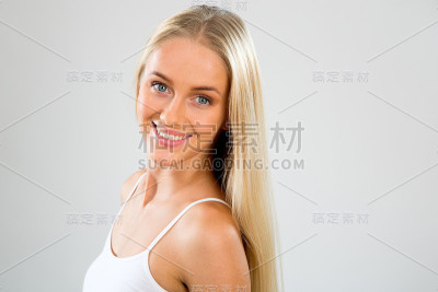 美丽的女模特