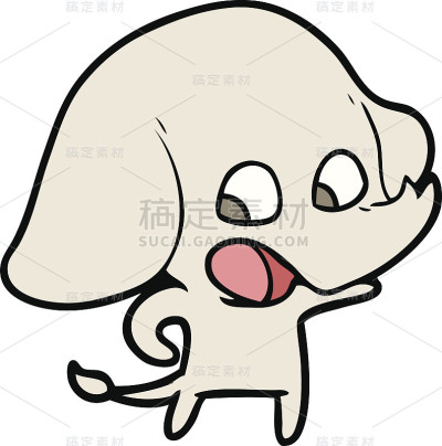 可爱的卡通大象