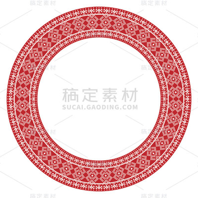 传统斯拉夫圆形刺绣