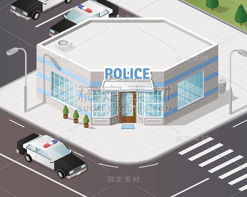 插图警察局。