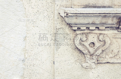 意大利西西里岛传统建筑卡塔尼亚巴洛克式老建筑阳台装饰灰泥