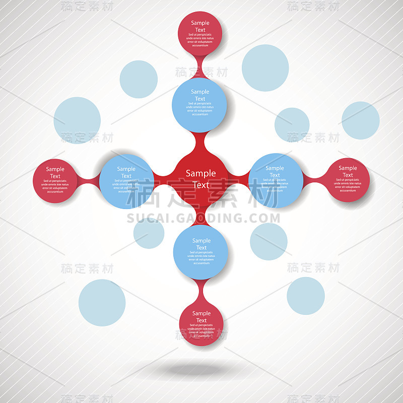 彩色圆形图元所有信息图