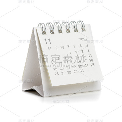 最小书桌日历2018孤立