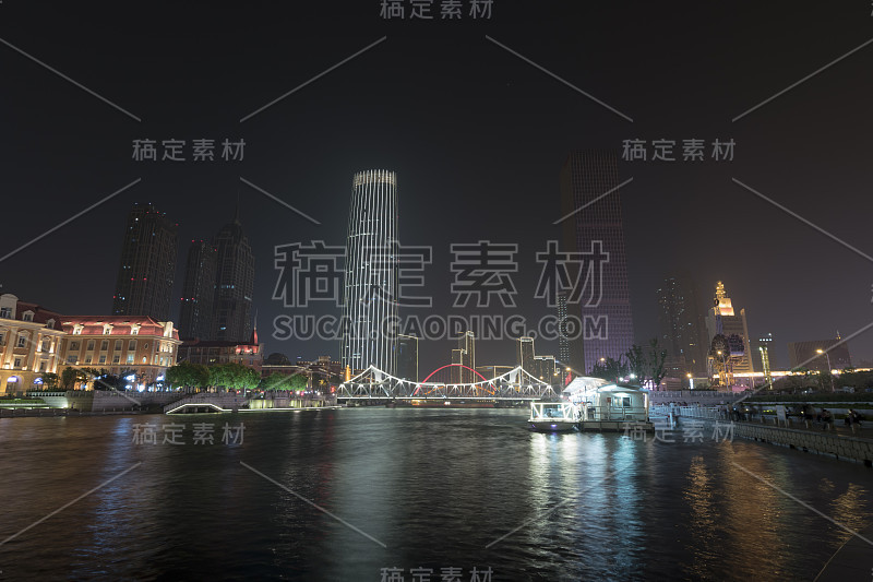 天津海河夜景