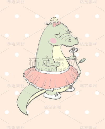 向量中的搞笑鳄鱼