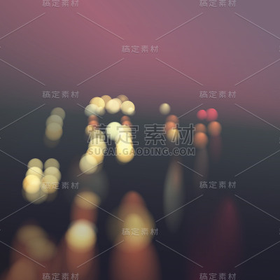 模糊的bokeh日落道路插图