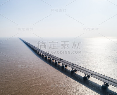 跨海大桥鸟瞰图，东海大桥