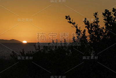 加州拉古纳海滩的日落
