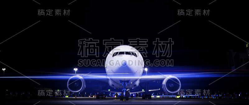 夜间停飞机