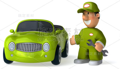 有趣的机制- 3D插图