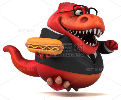 有趣的Trex - 3D插图