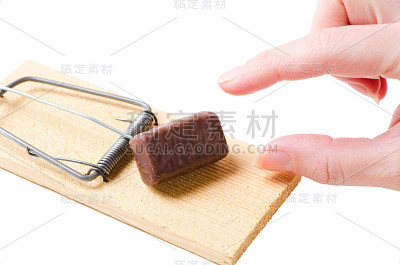 饮食捕鼠器对白色