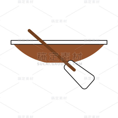钓鱼独木舟孤立图标
