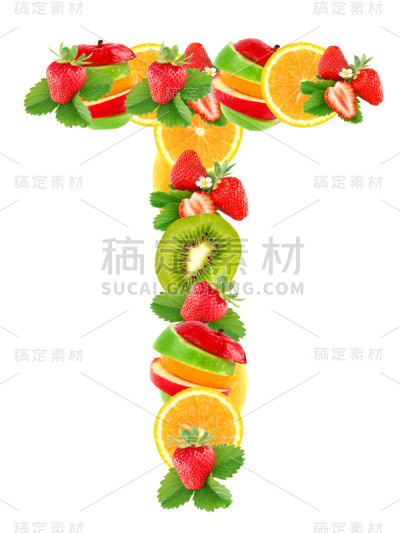 字母T和水果