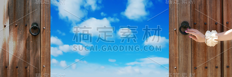 打开门