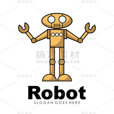 很酷的机器人设计插图向量
