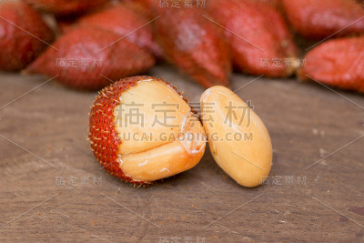 萨拉卡或扎拉卡热带水果木制
