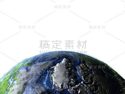 格陵兰岛在地球上-可见的海底