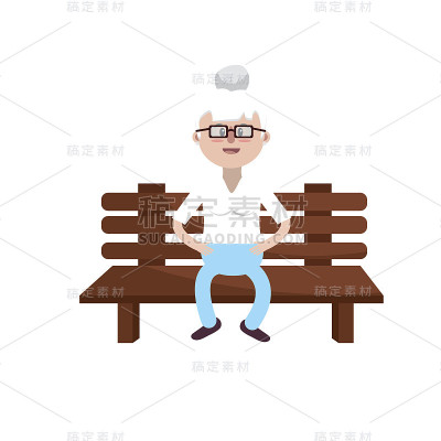 坐在椅子上留着发型的老太太
