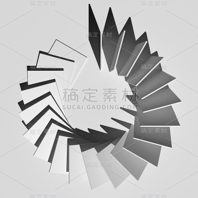 渲染的3D模型演示多米诺效应反向。