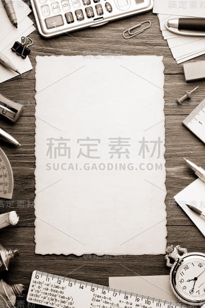 办公用品和旧纸张