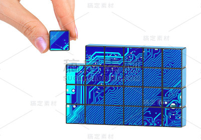 手与科技拼图