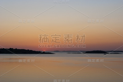 瑞典夏日的日落
