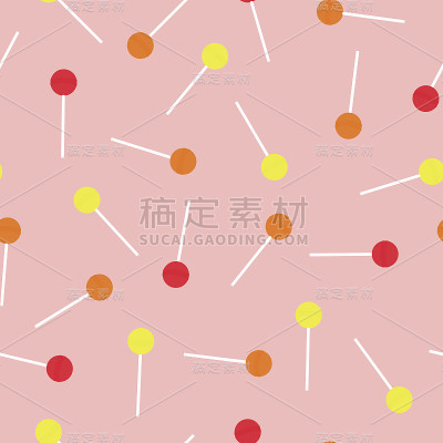 甜蜜的糖果无缝图案。