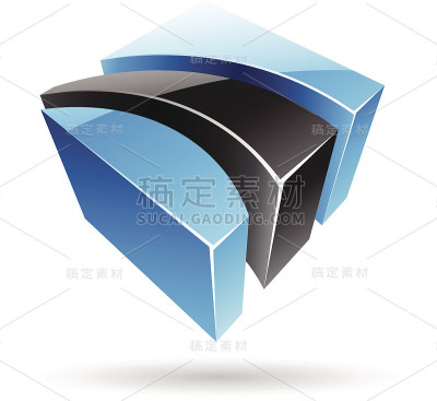 彩色3d立体抽象图标