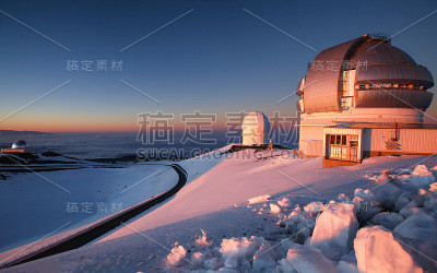 雪莫纳克亚天文台日落
