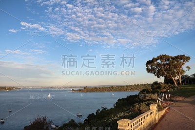 在天鹅河和薄荷林珀斯，澳大利亚西部的纪念牌