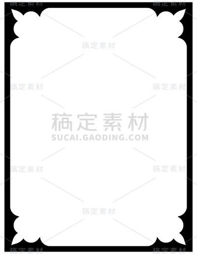 矢量复古框架孤立在白色背景