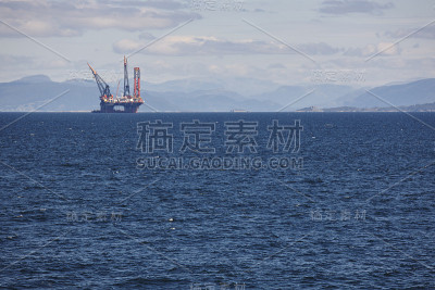 挪威海上油气平台。能源产业。石油