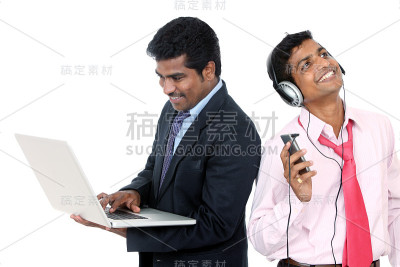 两个快乐的印度商人