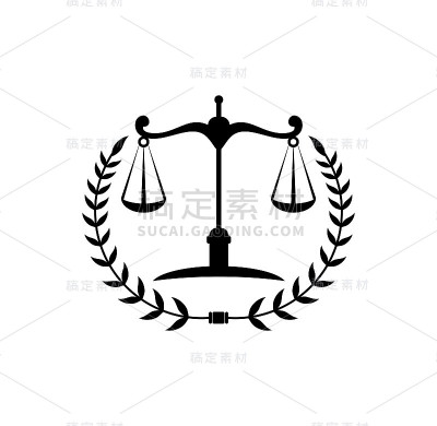 正义法律标志设计插画
