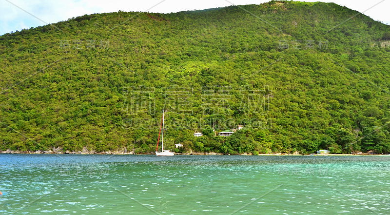 加勒比海海滩和海地的热带海