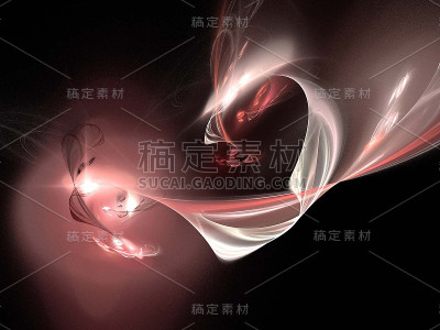 黑色上的数字分形