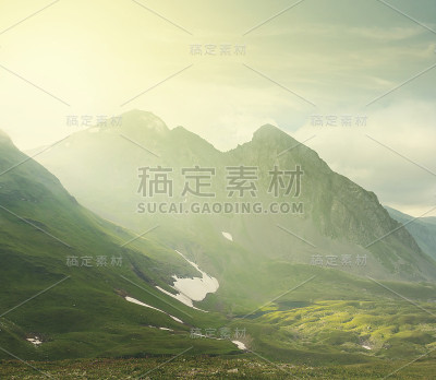 晚上山场景