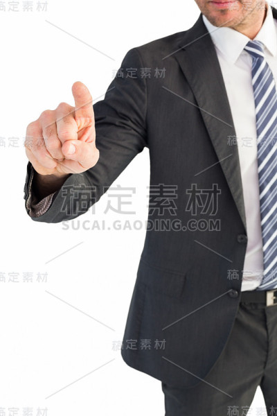 商人用手指着