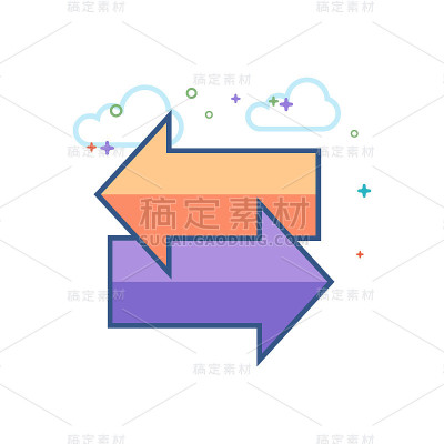 平面颜色的图标-箭头