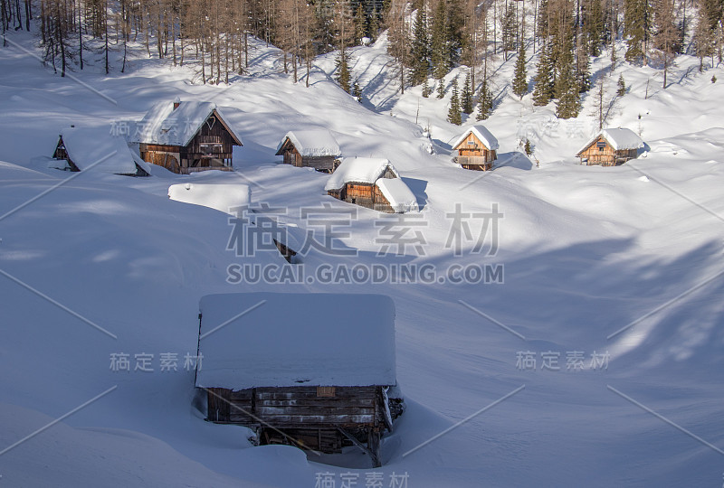 冬季，波欣吉的山上小屋