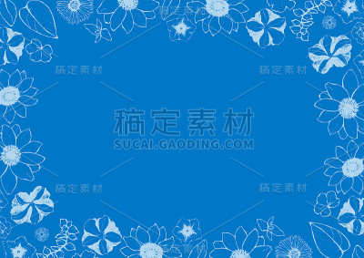 复古向日葵背景材料夏季材料日本风格