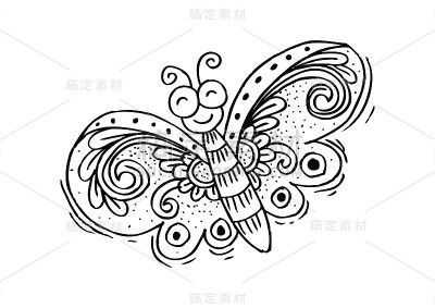 蝴蝶涂鸦