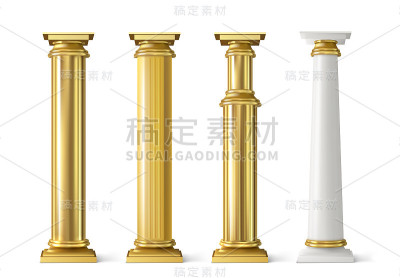 古董金柱子套。古金色列