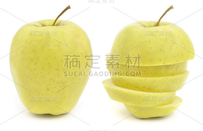 黄色切苹果
