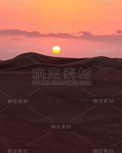 阿拉伯沙漠的日落