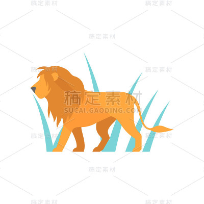 扁平图标-狮子