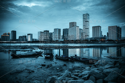 中国福州市，夜景