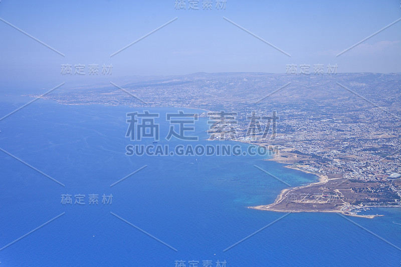 塞浦路斯。鸟瞰图。地中海